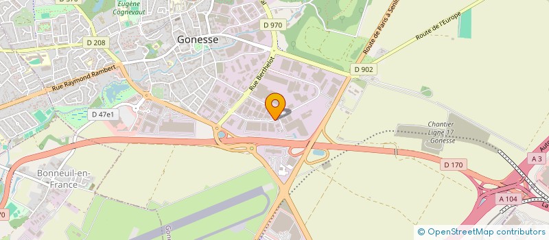 localisation de l'entreprise STOCK PARISUD à GONESSE