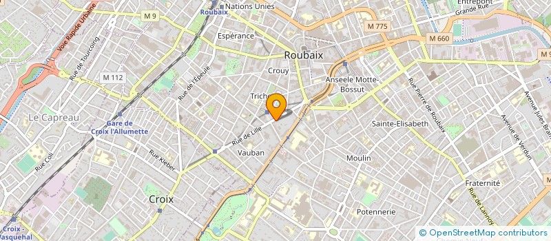 localisation de l'entreprise STOCK PATRONS à ROUBAIX