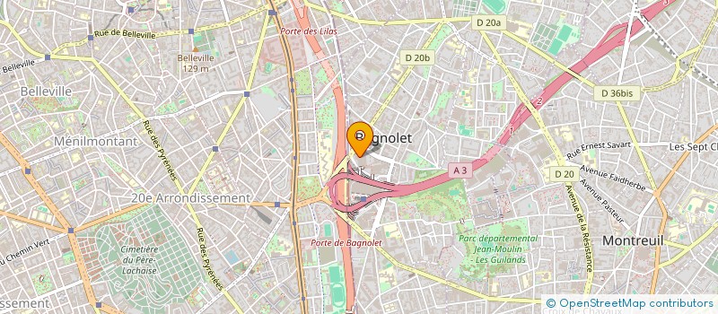 localisation de l'entreprise STOCK SERVICES  BAGNOLET