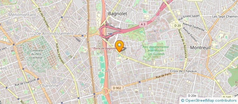 localisation de l'entreprise STOCKAA à BAGNOLET