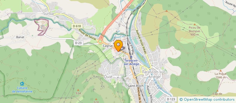 localisation de l'entreprise STOCKBAT LOCATION à TARASCON-SUR-ARIEGE