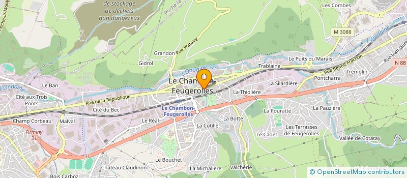 localisation de l'entreprise STODEO à LE CHAMBON-FEUGEROLLES