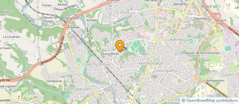 localisation de l'entreprise STOICESCU  QUIMPER