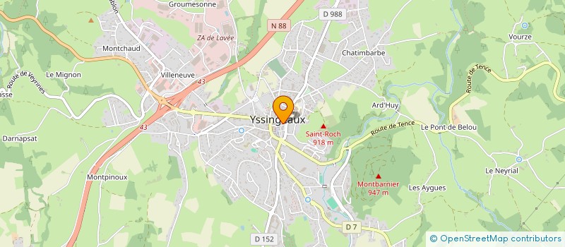 localisation de l'entreprise STONE OF DESTINY  YSSINGEAUX