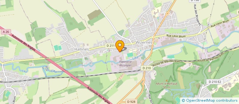 localisation de l'entreprise STOP INONDATIONS - PAYS DE L'AUDOMAROIS  WIZERNES