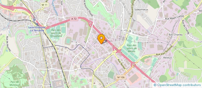 localisation de l'entreprise STOP PNEUS à SAINT-ETIENNE