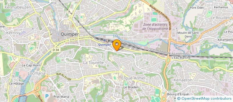 localisation de l'entreprise STOPPY 29  QUIMPER