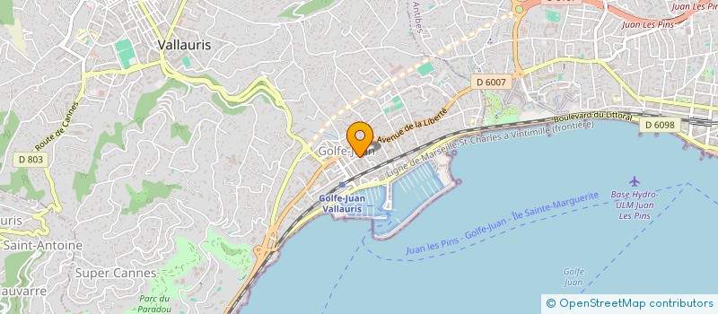 localisation de l'entreprise STOPRUN à VALLAURIS