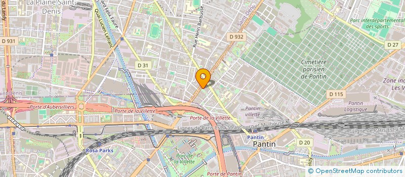 localisation de l'entreprise STOR BAT  PANTIN