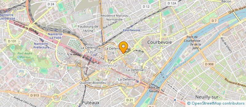 localisation de l'entreprise STORE DEFENSE à COURBEVOIE