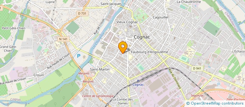 localisation de l'entreprise STORECO à COGNAC