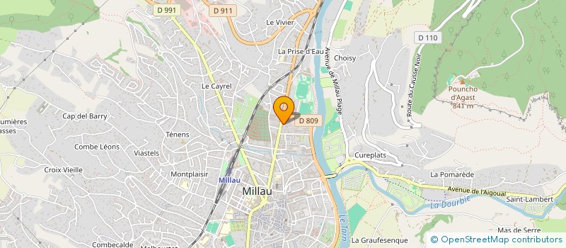 localisation de l'entreprise STORES ET FENETRES à MILLAU