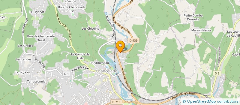 localisation de l'entreprise STORES JC.  CHANCELADE