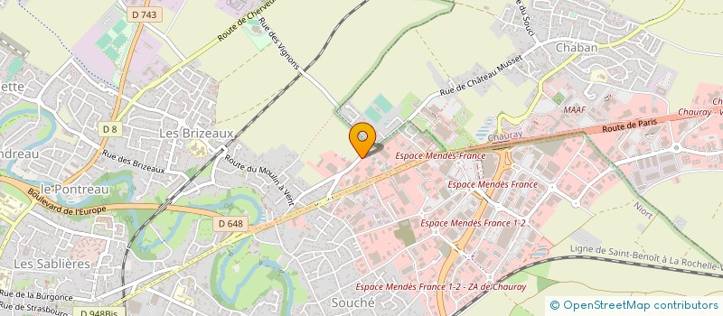 localisation de l'entreprise STOREZ à NIORT