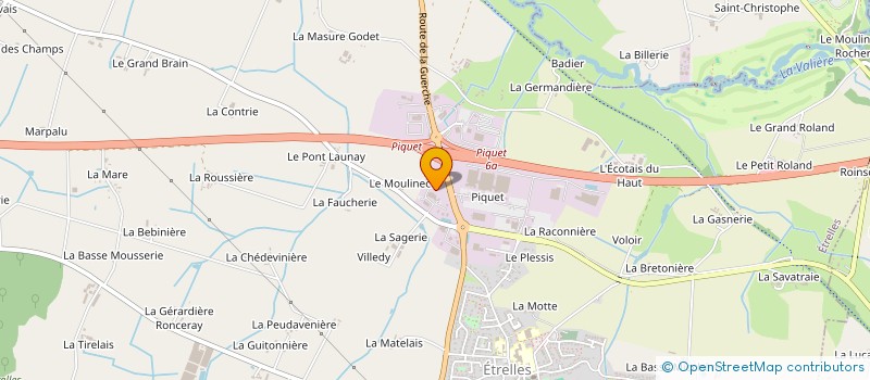localisation de l'entreprise STP1P à ETRELLES