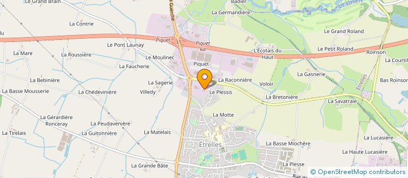 localisation de l'entreprise STP2T à ETRELLES