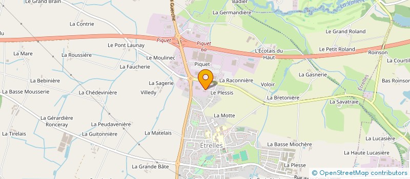 localisation de l'entreprise STP3D à ETRELLES