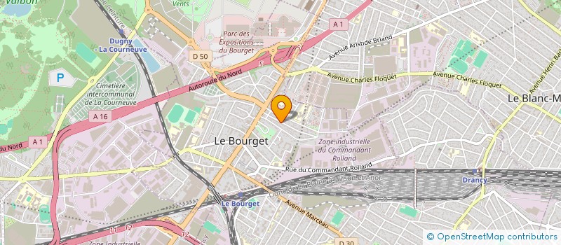 localisation de l'entreprise STP93 à LE BOURGET
