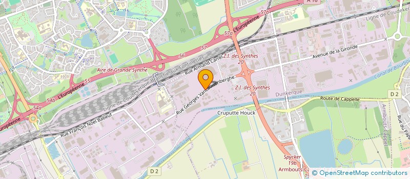 localisation de l'entreprise STR BELCON à DUNKERQUE