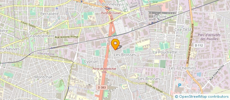 localisation de l'entreprise STR DECO  VILLEURBANNE