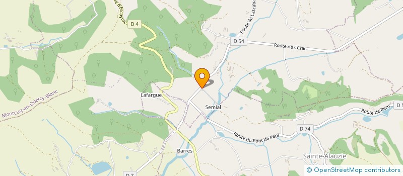 localisation de l'entreprise STR PROD  LENDOU-EN-QUERCY