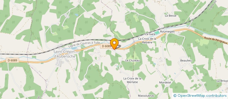 localisation de l'entreprise STRA-DYNA à SAINT-CREPIN-D'AUBEROCHE