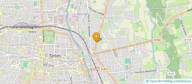 localisation de l'entreprise STRABE SOC TRAV APPLIC BETONS à ORLEIX