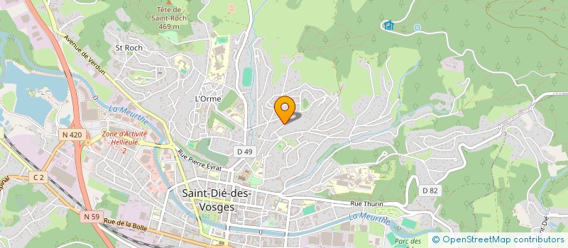 localisation de l'entreprise STRABELLE à SAINT-DIE-DES-VOSGES
