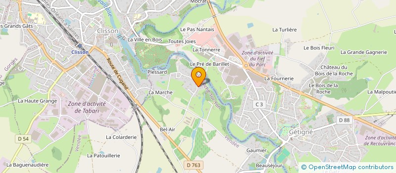 localisation de l'entreprise STRADALE FORMATION  CUGAND