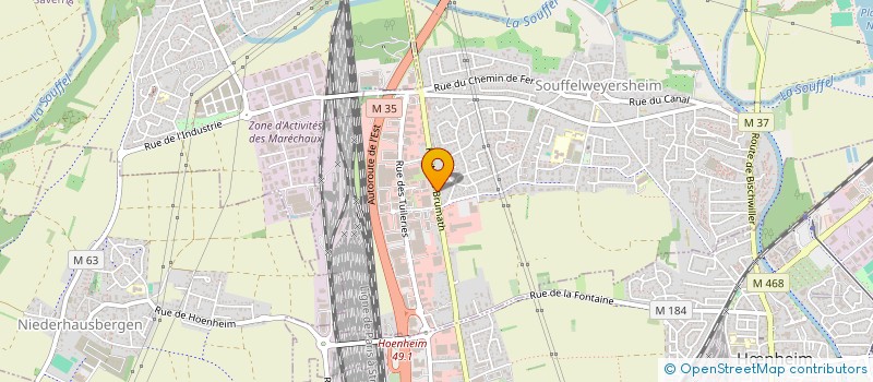 localisation de l'entreprise STRANEO à SOUFFELWEYERSHEIM