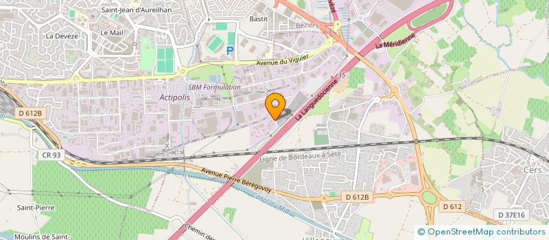 localisation de l'entreprise STRAS à BEZIERS