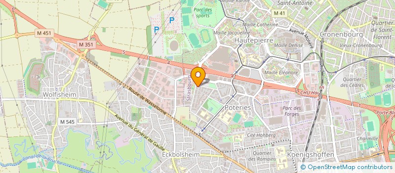 localisation de l'entreprise STRAS-INTERCOLOR à STRASBOURG