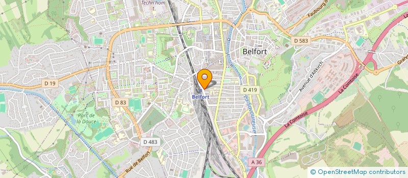 localisation de l'entreprise STRASBOURG à BELFORT