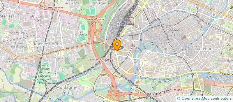 localisation de l'entreprise STRASDANSE à STRASBOURG