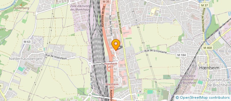 localisation de l'entreprise STRASTINT  MUNDOLSHEIM