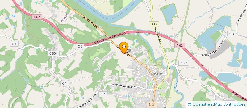 localisation de l'entreprise STRAT & COMM  LAYRAC