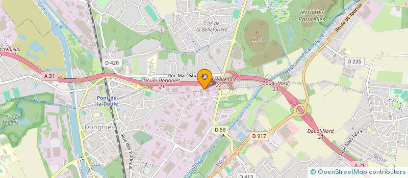 localisation de l'entreprise STRAT'HOME à DOUAI
