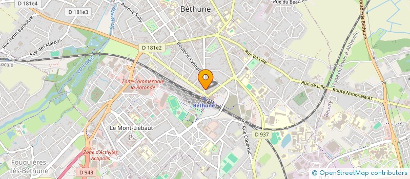 localisation de l'entreprise STRAT.IMM  BETHUNE