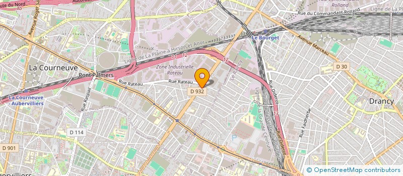 localisation de l'entreprise STRATA DEVELOPPEMENT à LA COURNEUVE