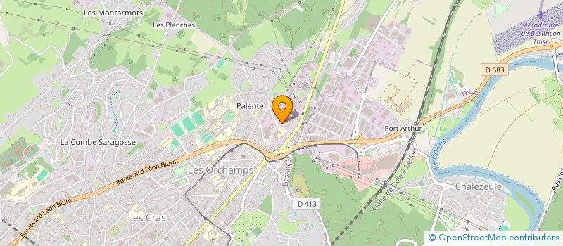 localisation de l'entreprise STRATAIM à BESANCON