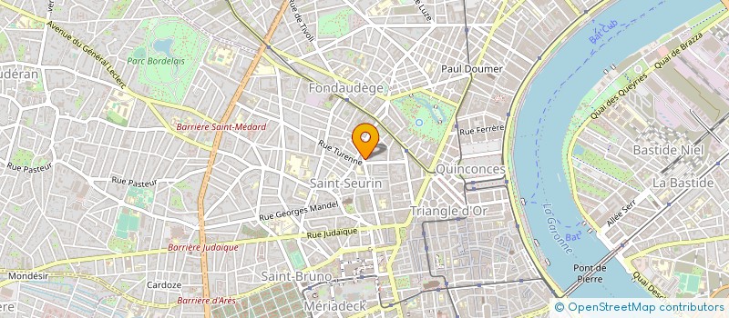 localisation de l'entreprise STRATEG'IMMO EIR (ETUDES IMMOBILIERES REGIONALES)  BORDEAUX