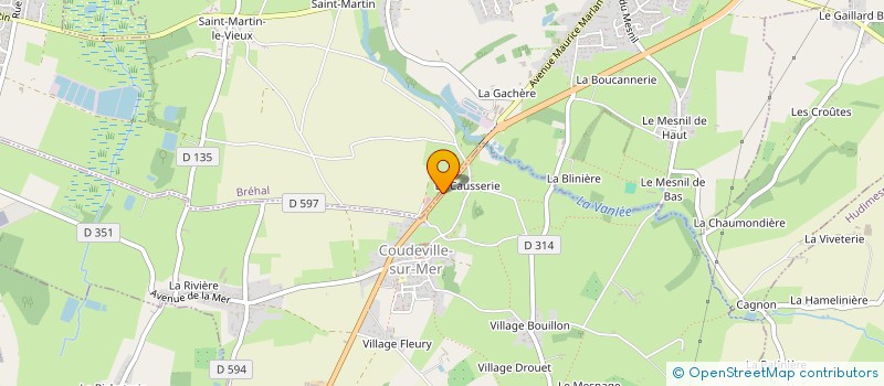 localisation de l'entreprise STRATI PLAST 50 à BRICQUEVILLE-SUR-MER