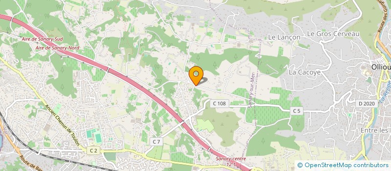 localisation de l'entreprise STRATINFRA à SANARY-SUR-MER