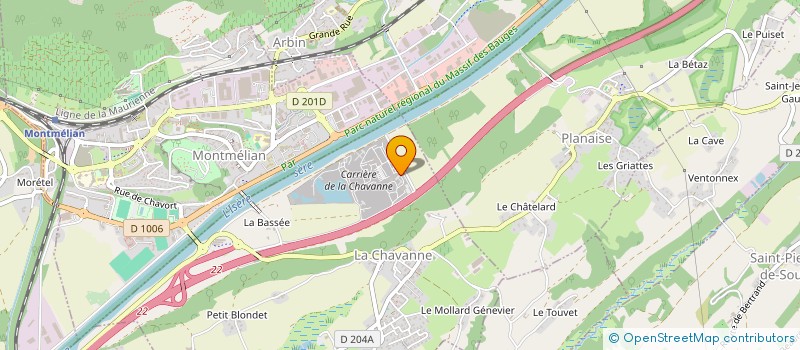 localisation de l'entreprise STRATIVERRE SERVICES à LA CHAVANNE