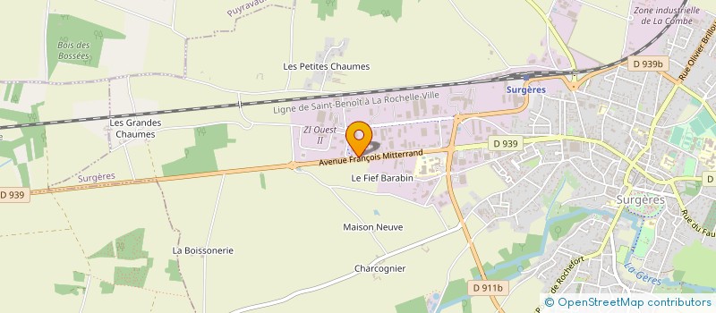 localisation de l'entreprise STRATOCEAN à SURGERES