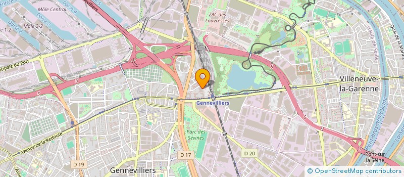 localisation de l'entreprise STREAMCORE à GENNEVILLIERS