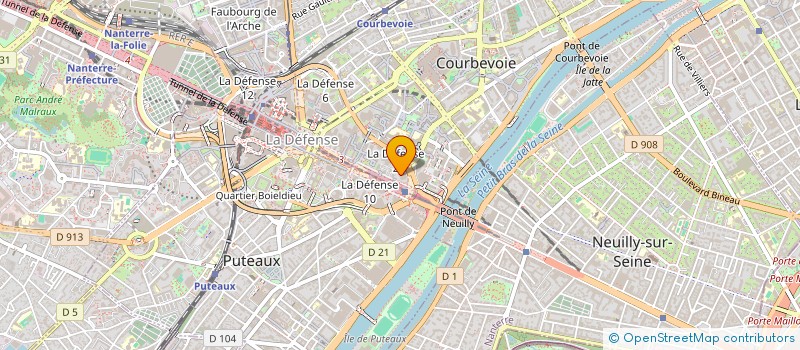 localisation de l'entreprise STREAMCORE SAS à COURBEVOIE