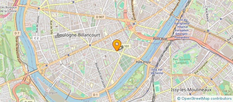 localisation de l'entreprise STREB TRAV RENOV ENTR BATIMENT à BOULOGNE-BILLANCOURT