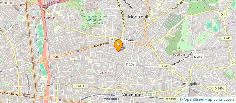 localisation de l'entreprise STREET FRANCHISE  MONTREUIL