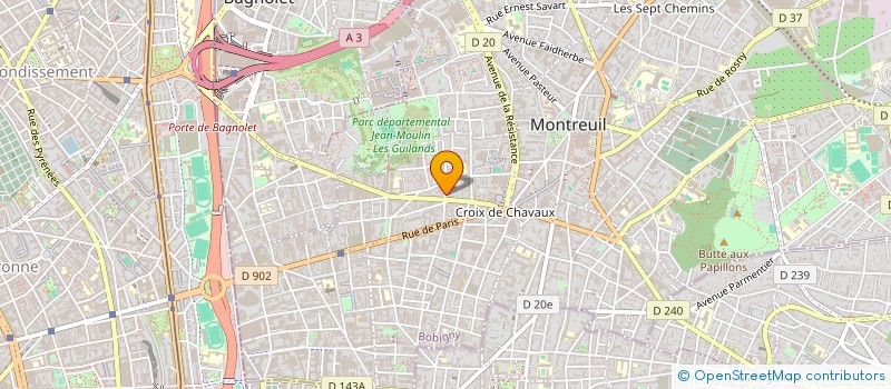 localisation de l'entreprise STREET POPCORN à MONTREUIL